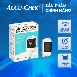 Bộ máy đo đường huyết Accu-chek Instant - Có kết nối bluetooth - Có dải màu sắc chỉ thị khoảng đường huyết