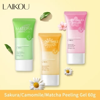 Gel tẩy tế bào chết LAIKOU anh đào/ hoa cúc/ trà xanh 60g làm sạch lỗ chân lông
