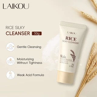 Sữa rửa mặt mượt gạo LAIKOU Độ pH thấp Làm sạch nhẹ nhàng Dưỡng ẩm không bó sát 50g
