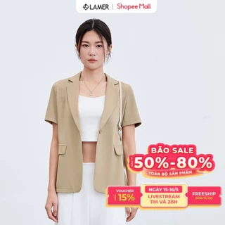 Set Áo vest đờ mi cổ 2 ve phối Quần short ly súp LAMER O65D24H005, O64S24H003