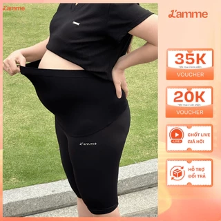 Quần bầu Legging Coolmax chất liệu shark skin co giãn, không đường may mẹ bầu mặc thoải mái, thoáng khí BY L'AMME