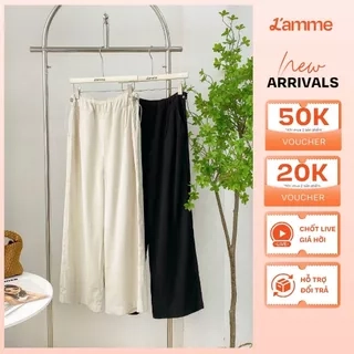 Quần bầu ống suông form rộng Uni Pants lưng chun, chất liệu đũi xước Hàn, mát lạnh dành cho cả bầu và không bầu BY LAMME