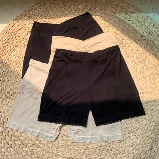 Quần Trong Váy bầu chất cotton co giãn tốt mềm mát, có dây kéo điều chỉnh eo thoải mái By L'AMME