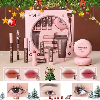 Bộ Mỹ Phẩm Lamuseland Gồm Son Môi + Bút Kẻ Mắt + Mascara + Kem BB + Phấn Phủ + Túi