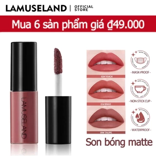 Son kem LAMUSELAND L18l11 3.5g trang điểm thời trang chống thấm nước 12 màu tùy chọn