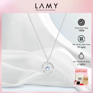 Dây chuyền bạc CDE Sparkling Feather Blue Necklace Silver CDE6076BE - Dây chuyền nữ Lông Vũ Đính Đá