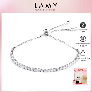 Lắc tay bạc CDE đính đá cá tính White Subtle Bracelet Silver CDE2014SV - Lắc tay bạc Lamy