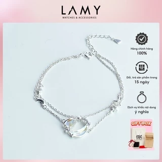 Lắc tay bạc CDE Star Moonstone Bracelet Silver CDE2257