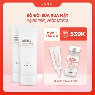Combo 2 Sữa rửa mặt dịu nhẹ LANCI giúp sạch sâu, làm sáng da 100g x2