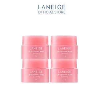 Bộ 4 Mặt nạ ngủ cho môi LANEIGE Lip Sleeping Mask Berry 3G/hủ
