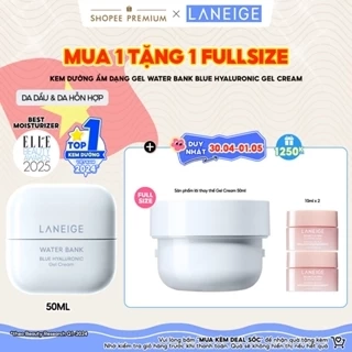 Kem Dưỡng Ẩm Phục Hồi & Cân Bằng Dầu Ẩm Laneige Water Bank Blue Hyaluronic Gel Cream 50ml (Da Dầu)