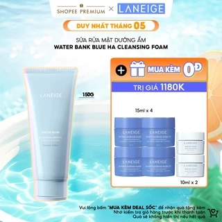 Sữa Rửa Mặt Dưỡng Ẩm Laneige Water Bank Blue HA Cleansing Foam 150g
