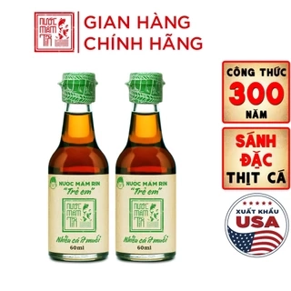 2 Chai Nước Mắm Tĩn Trẻ Em Cho Bé Ăn Dặm Độ Đạm 42N 60ml/chai