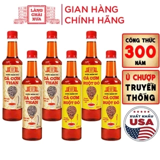 3 than - 3 vàng Nước Mắm Nhỉ Làng Chài Xưa Cá Cơm Than, Cá Cơm Ruột Đỏ 525ml/chai nhựa cao cấp