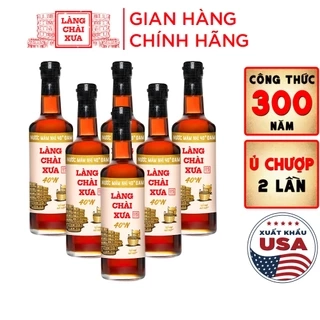 Nước mắm nhỉ 40 độ đạm Làng Chài Xưa nhãn vàng chai thủy tinh 500ml ủ chượp 2 lần đậm đà thơm ngon