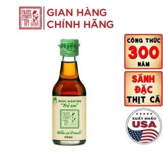 Nước mắm tĩn trẻ em cho bé ăn dặm độ đạm 42N 60ML/chai nhiều cá ít muối kích thích vị giác