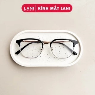 Gọng kính cận nam nữ LANI kim loại nửa viền thời trang 23043 lắp mắt cận có độ theo yêu cầu