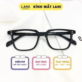 Gọng kính cận nam nữ vuông nhựa  siêu bền LANI 3246 - Mắt kính có độ theo yêu cầu