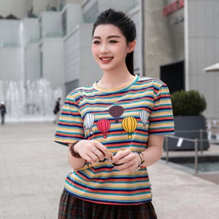 Áo Thun Nữ Laroma 02 | Mềm Mát - Thấm Hút Mồ Hôi - An Toàn Cho Da - Bền Bỉ