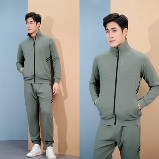 Bộ Quần Áo Nỉ Thu Đông Khóa Kéo Laroma Cho Nam | Sọc Đôi - Giữ Ấm - Vải Thơm - Kháng Khuẩn