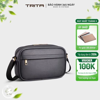 Túi Trita (Thời trang nam bo viền - Túi đeo chéo da RTN10)