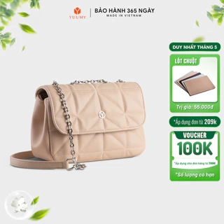 Túi Yuumy (Thời trang nữ dây đeo phối xích cá tính size 23 - Túi đeo chéo da Seasand YN212)