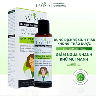 Dung dịch vệ sinh (ddvs) phụ nữ Trầu không, thảo dược giảm viêm nấm ngứa Lavima, chai 88g