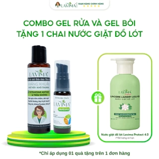 Mua 1 Bộ Gel Phụ Khoa Thảo Dược Tặng 1 Chai nước giặt đồ lót sinh học Thế hệ mới Lavima Protect 4.0