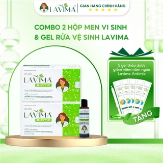 Mua 02 Hộp Men Vi Sinh Vùng Kín và 1 Gel Rửa Phụ Khoa Lavima Tặng 5 Gel phụ khoa thảo dược Lavima Antimic