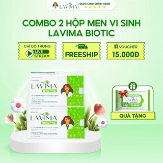 Combo 02 Hộp viên uống LAVIMA BIOTIC 20V Tặng Khăn Ướt Lavima Protect 4.0 Gói 10 Tờ