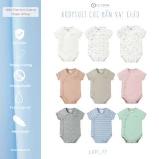 LE COON | Bộ Bodysuit Cúc Bấm Vạt chéo | COOL | 0 - 12 tháng