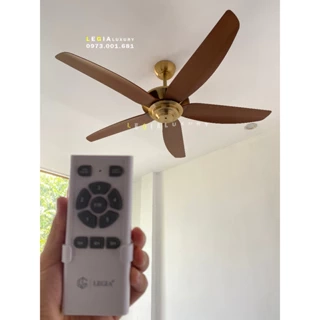 Quạt trần hiện đại Strong Wind LGFAN869 | Quạt trần gió mạnh phù hợp trần 2.5m đến 4m | Quạt trần mạ vàng đẹp