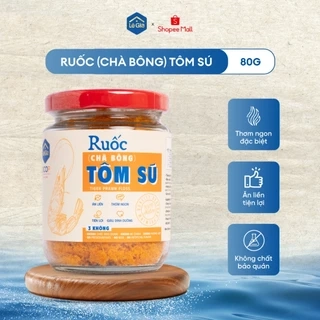 Ruốc (chà bông) tôm sú Lê Gia hũ thủy tinh 80g