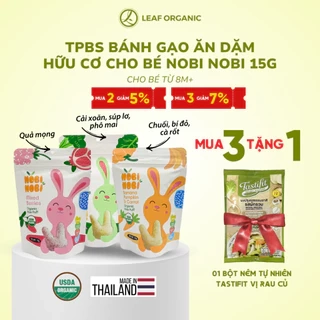 BÁNH GẠO ĂN DẶM HỮU CƠ Nobi Nobi 15g - CHO BÉ TỪ 8 THÁNG TUỔI