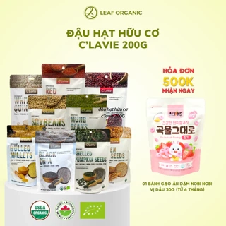 Đậu hạt hữu cơ cho bé ăn dặm C'LaVie 200g: Đậu đỏ, Đậu xanh, Đậu nành, Đậu lăng đỏ, Hạt lanh, Hạt mè, Hạt bí, Hạt kê