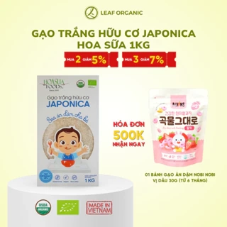 Gạo trắng hữu cơ ăn dặm cho bé Japonica Hoa Sữa Foods hộp 1kg