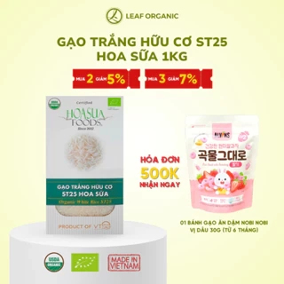 Gạo trắng hữu cơ ST25 Hoa Sữa Foods 1kg/hộp