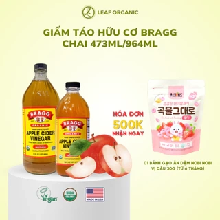 Giấm táo hữu cơ Bragg - Hàng mỹ - Chai lớn 946ml
