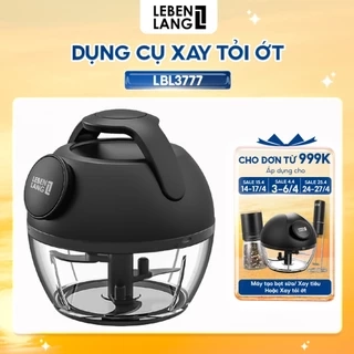 Dụng cụ xay tỏi ớt, thực phẩm Lebenlang LBL3777, 170ml, lưỡi dao 3 cánh sắc, dây kéo rút- chính hãng