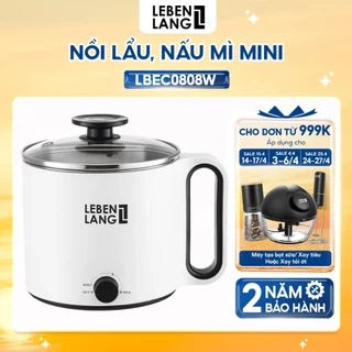 Nồi lẩu điện mini đa năng Lebenlang LBEC0808 1500ml, bảo hành 2 năm - hàng chính hãng
