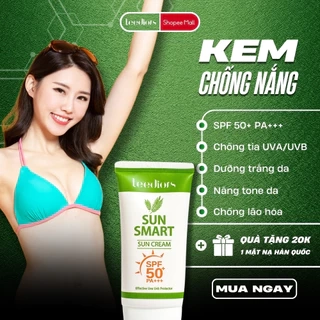 Kem chống nắng Hàn Quốc Leediors SPF 50+ 3 in 1 Ngăn Chặn Tia UVA, UVB, Dưỡng Trắng, Kiềm Dầu, Chống Nước