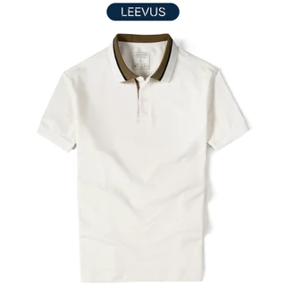 Áo Polo nam BLOCK COLLAR-RIB LEEVUS phối bo, vải CVC cá sấu, form regular APL311