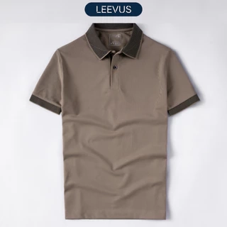 Áo Polo nam STRIPED COLLAR LEEVUS phối sọc cổ, 3 màu lựa chọn, vải CVC cá sấu, form regular APL320