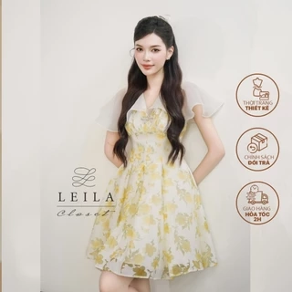 LEILA CLOSET | Đầm thiết kế Iris dáng xèo tay cánh tiên
