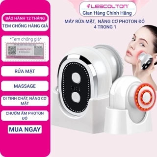 Chuột Rửa Mặt 5 trong 1 Lescolton Lokykin - kèm chức năng EMS, Tẩy Trang, Massage, Nâng Cơ, Rửa Mặt - Bảo Hành 365 Ngày