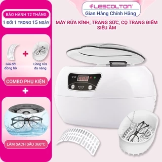 Máy rửa mắt kính trang sức cọ trang điểm siêu sạch bằng sóng siêu âm Lescolton thế hệ mới tiện lợi sử dụng ở mọi nơi
