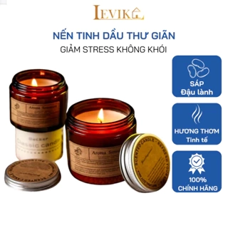 Nến Tinh Dầu Thư Giãn Levika, Giảm Stress - Không Khói & An Toàn