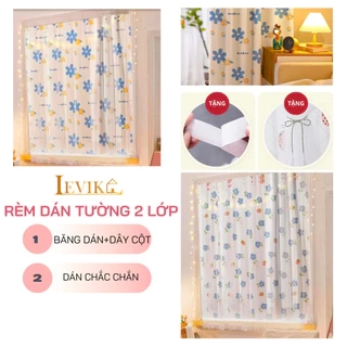 Rèm cửa dán tường Levika Hồng Rose rừng Thông cánh mơ