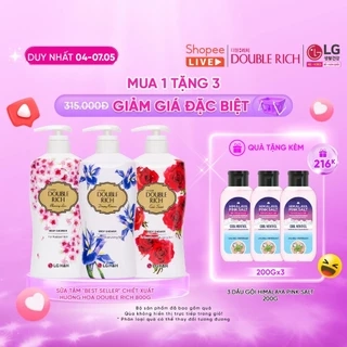 [LIVE HANNAH 05.05 | MUA 1 TẶNG 3] Sữa tắm Double Rich Hương hoa 800ml