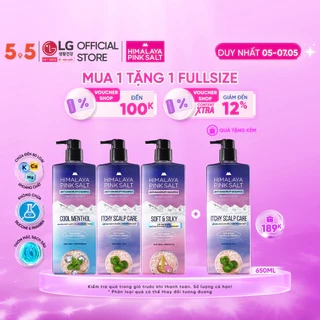 Dầu gội Himalaya Pink Salt Muối Hồng/ Da Đầu Ngứa/ Ngăn Rụng Tóc giúp mềm mượt óng ả 650ml